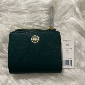 *NWT* Tory Birch Robinson Mini Wallet - Malachite (Green)